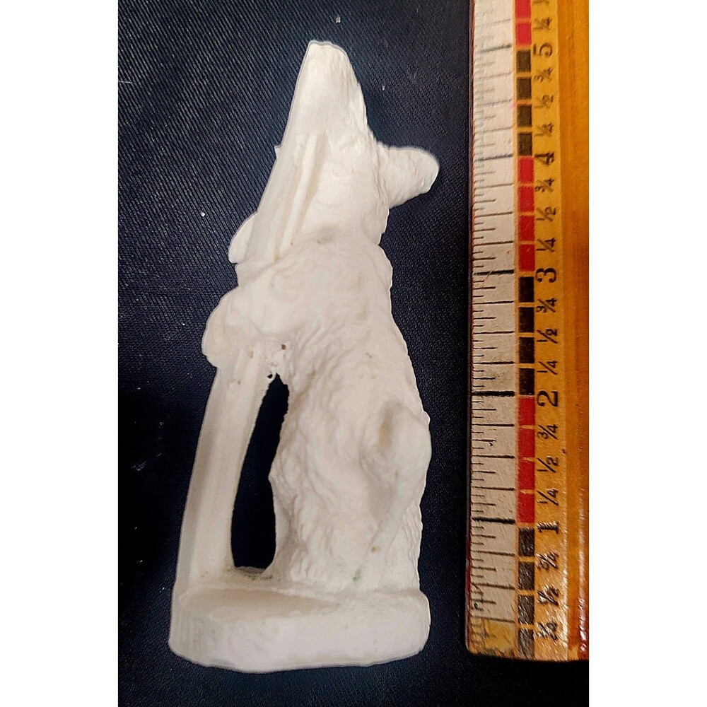 Vintage CHALKWARE LOT Dog Figurine SCOTTIE Terrier BULLDOG White - Picture 8 of 15
